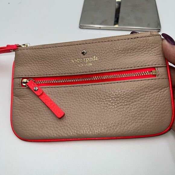 Kate Spade Nude and Neon Wristlet **SEE PICS AND DESCRIPTION - Picture 8 of 12